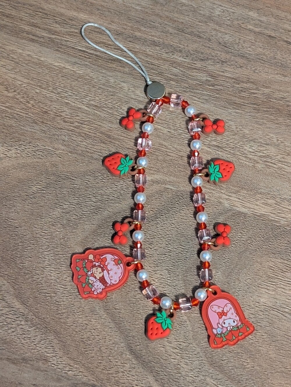 Sonix My Melody x Strawberry Shortcake Beaded Phone Charm Sanrio